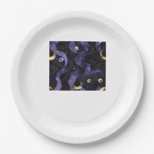 Abstract Whimsigoth Pattern Classic Paper Plates