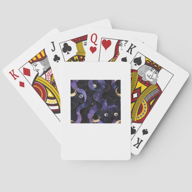 Abstract Whimsigoth Pattern Classic Poker Cards (Back)