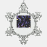 Abstract Whimsigoth Pattern Classic Snowflake Pewter Christmas Ornament