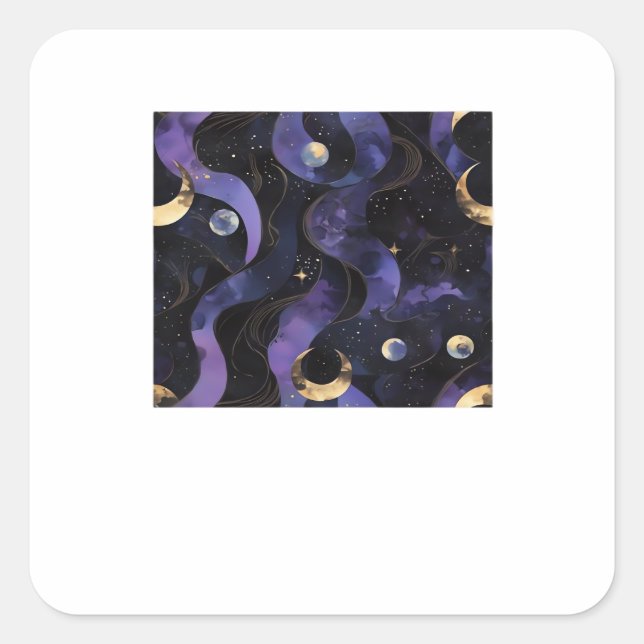 Abstract Whimsigoth Pattern Classic Square Sticker (Front)