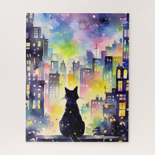 Abstract Whiskers Purrfect Palette Jigsaw Puzzle