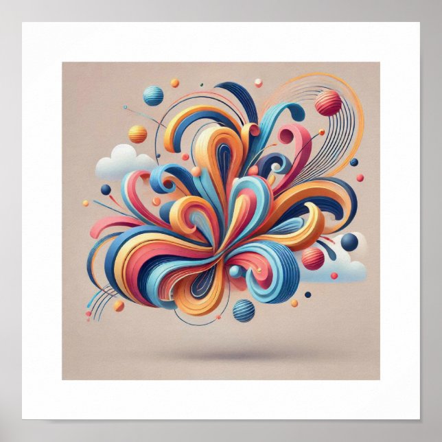 Abstract Whispers Poster (Front)