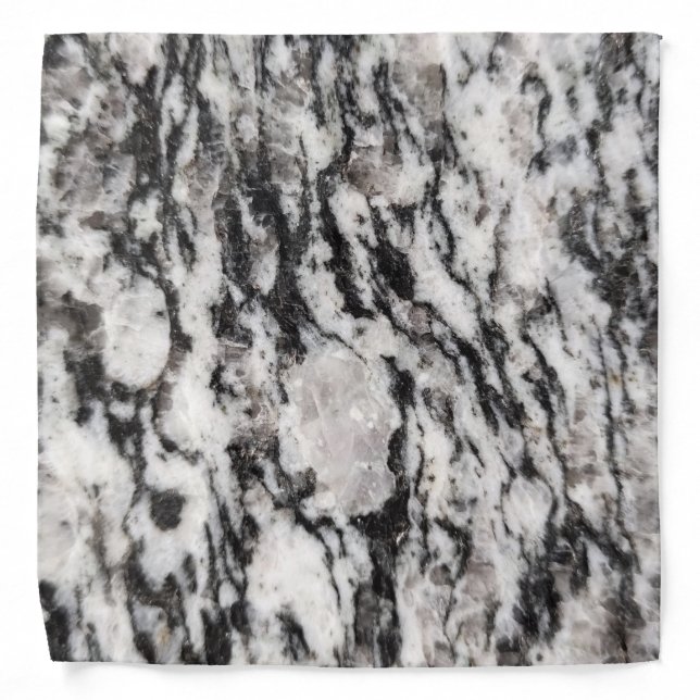 Abstract white  and black blots pattern bandana (Front)