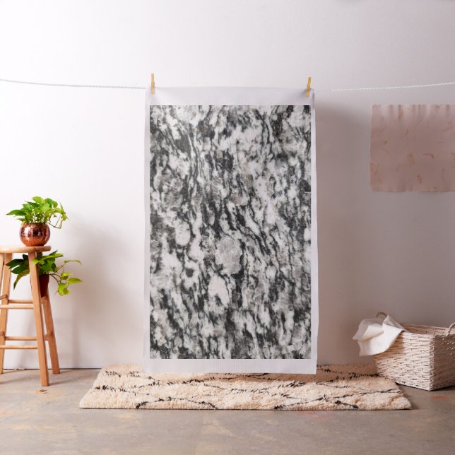 Abstract white  and black blots pattern fabric (In Situ)