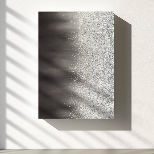 Abstract White And Gray Modern Glitter Painting Ca Canvas Print