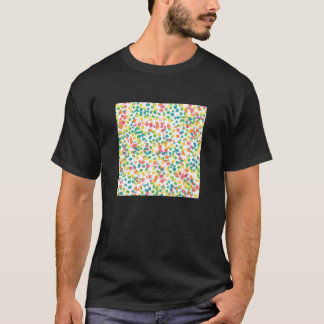 Abstract White and Rainbow Colors Dots Pattern fri T-Shirt