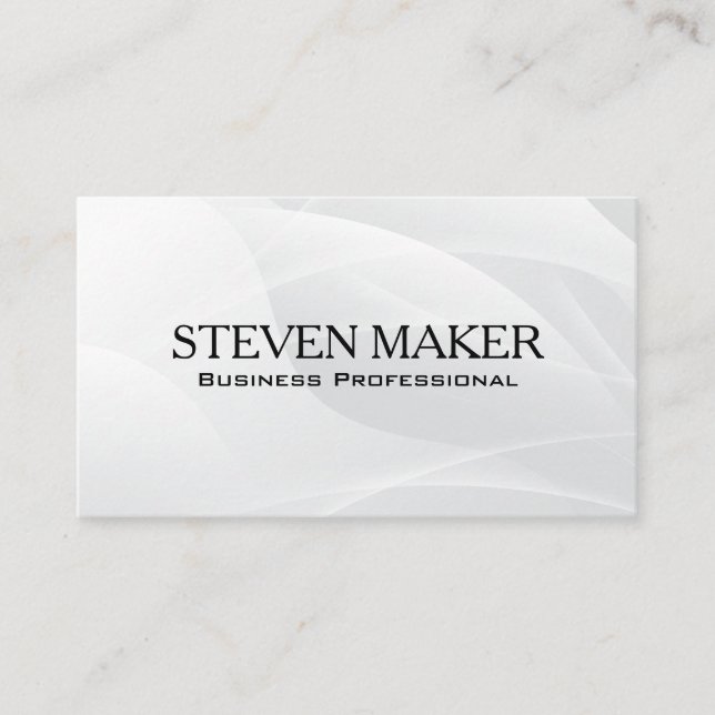 Abstract White Background | Modern Shapes Business Card (Front)