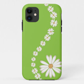 Abstract White Daisies on Green iPhone 5 Case