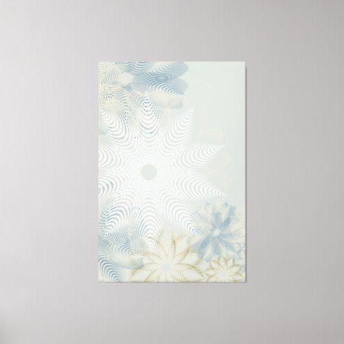 Abstract White Gray Blue Pattern Canvas Print