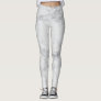 Abstract White Gray Marble Design Pattern Leggings