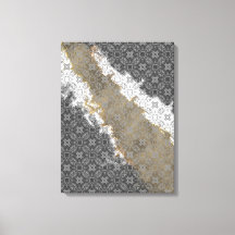 Abstract White, Grey, and Gold Beige Vintage
