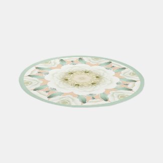 Abstract White Roses Floral Bouquet 