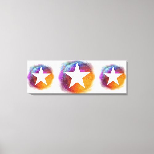 Abstract White Stars Canvas Print