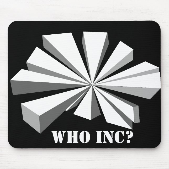 Abstract Who Inc? Mouse Pad (Front)