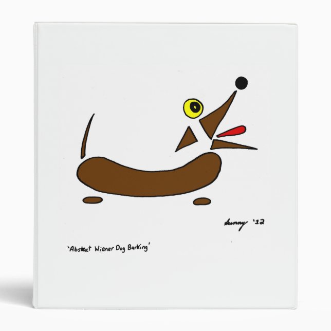 Abstract Wiener Dog Binder (Front)