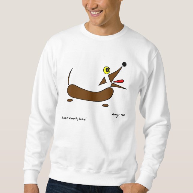 Abstract Wiener Dog Mens Sweatshirt (Front)