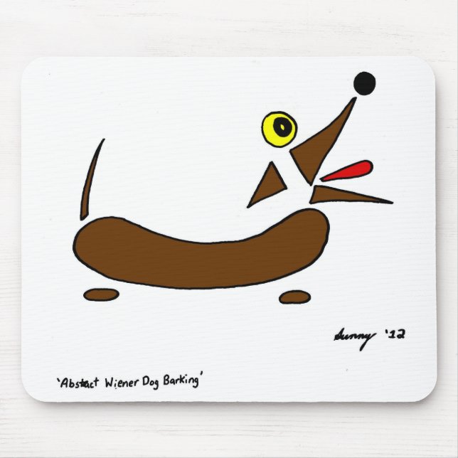 Abstract Wiener Dog Mousepad (Front)