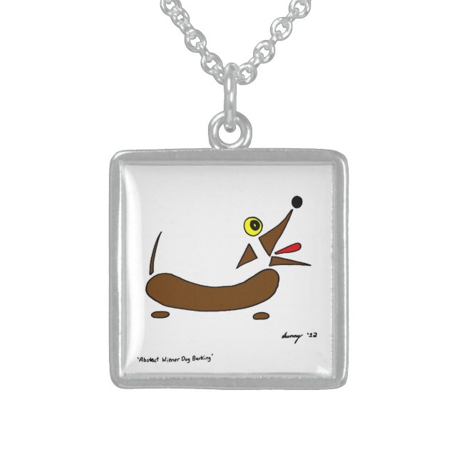 Abstract Wiener Dog Necklace (Front)