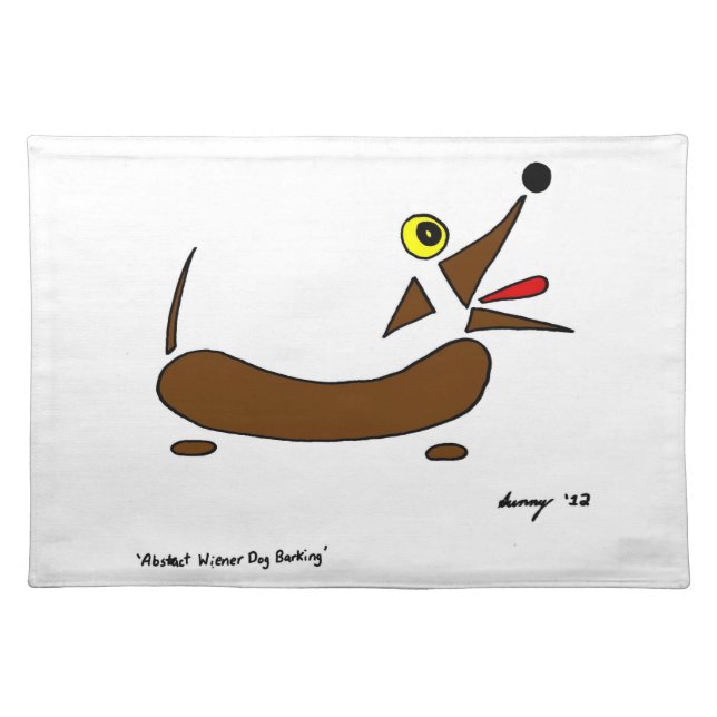 Abstract Wiener Dog Placemat (Front)