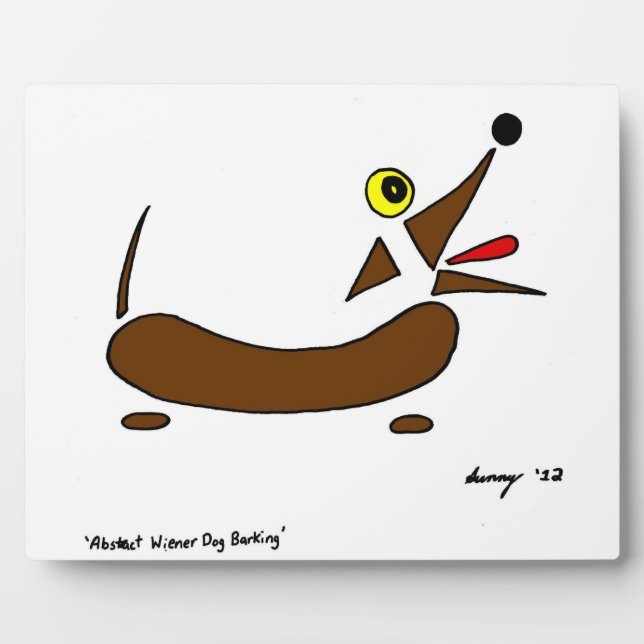 Abstract Wiener Dog Plaque (Front)