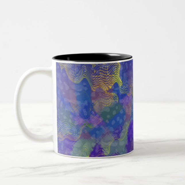Abstract Wild Gradient Color Design Two-Tone Coffee Mug (Left)