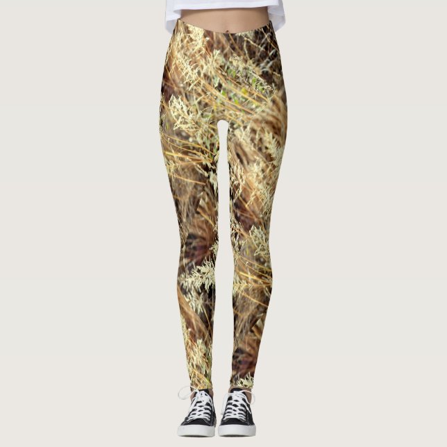 abstract wild grass leggings (Front)