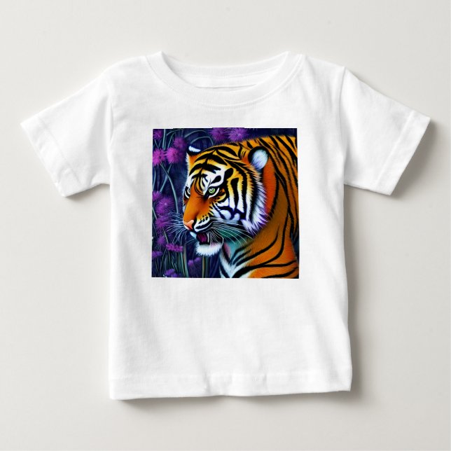 Abstract Wild  Majestic Predator Tiger Baby T-Shirt (Front)