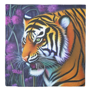 Abstract Wild Majestic Predator Tiger Duvet Cover