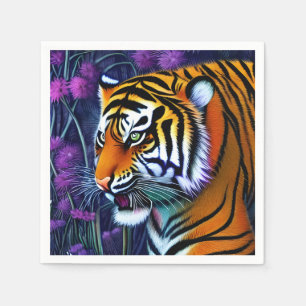 Abstract Wild Majestic Predator Tiger Napkins