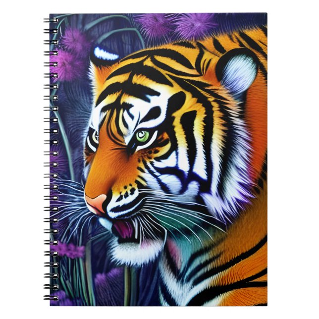 Abstract Wild  Majestic Predator Tiger Notebook (Front)