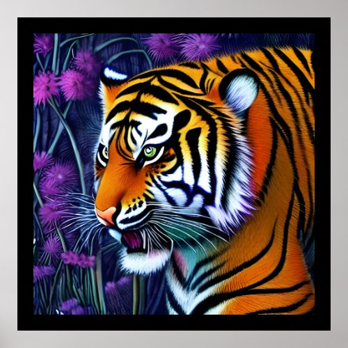 Abstract Wild  Majestic Predator Tiger Poster