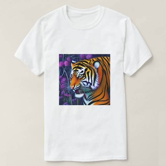Abstract Wild  Majestic Predator Tiger T-Shirt (Design Front)