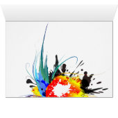 Abstract Wild Parrot Paint Splatters Cards (Inside Horizontal (Bottom))