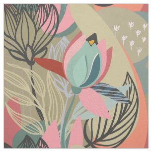 Abstract Wild Rose Fabric