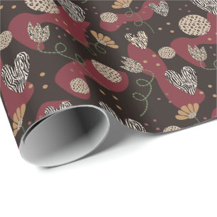 Abstract wild seamless pattern wrapping paper