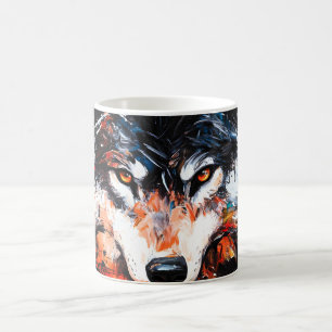 Abstract Wild Spirit Wolf Coffee Mug