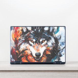 Abstract Wild Spirit Wolf HP Laptop Skin