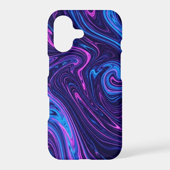 Abstract Wind Swept Cosmic Purple iPhone Cases (Back)