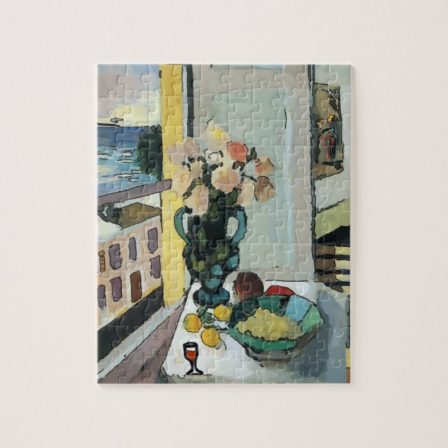 Abstract Window & Wine Glass Jigsaw Puzzle (Vertical)
