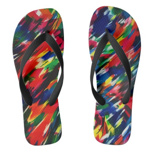 Abstract Windy Summer Day Flip Flops