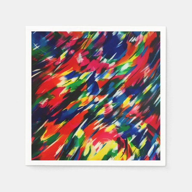 Abstract Windy Summer Day Napkins (Front)