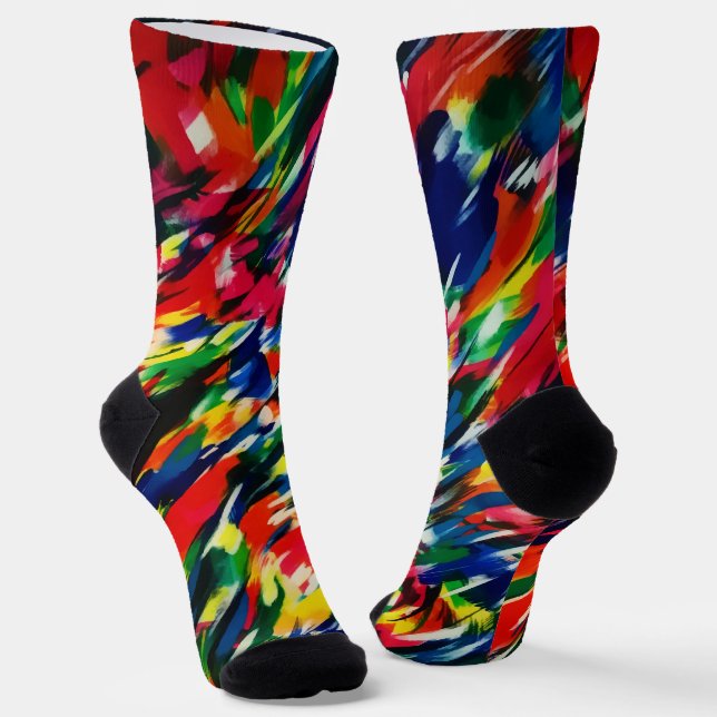 Abstract Windy Summer Day Socks (Angled)