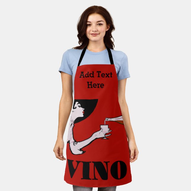 Abstract Wine Design add text, Apron (Worn)