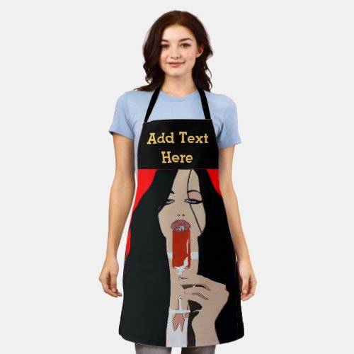 Abstract Wine Design add text Apron