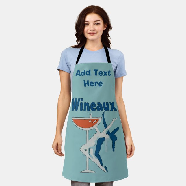 Abstract Wine Design add text, Apron (Worn)