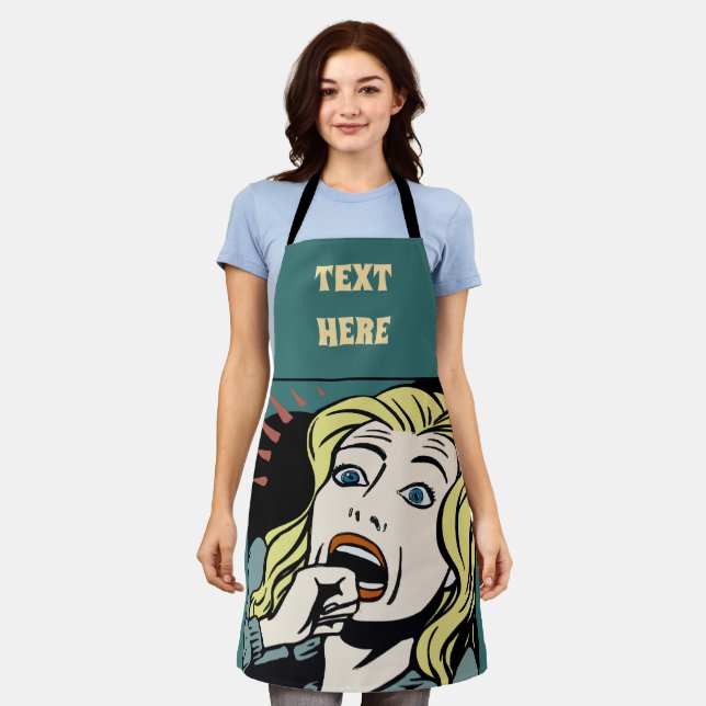 Abstract Wine Design add text, Apron (Worn)