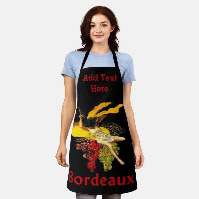 Abstract Wine Design add text, Apron (Worn)