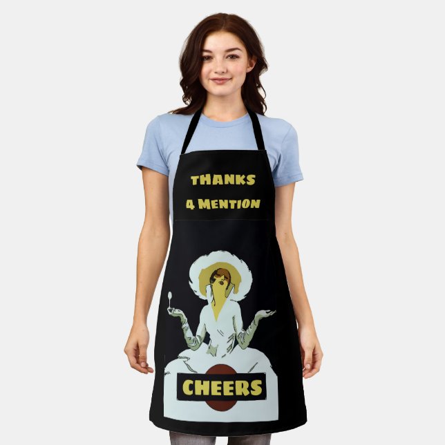 Abstract Wine Design add text, Apron (Worn)