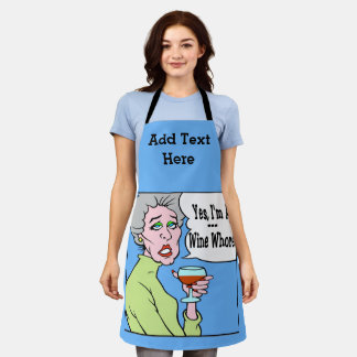 Abstract Wine Design add text, Apron