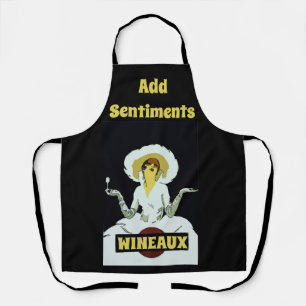 Abstract Wine Design edit & add text, Apron